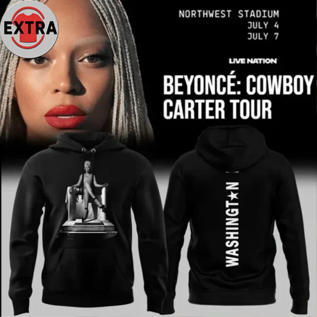 Official Beyonce x Washington DC Black 2025 Edition Hoodie T-Shirt