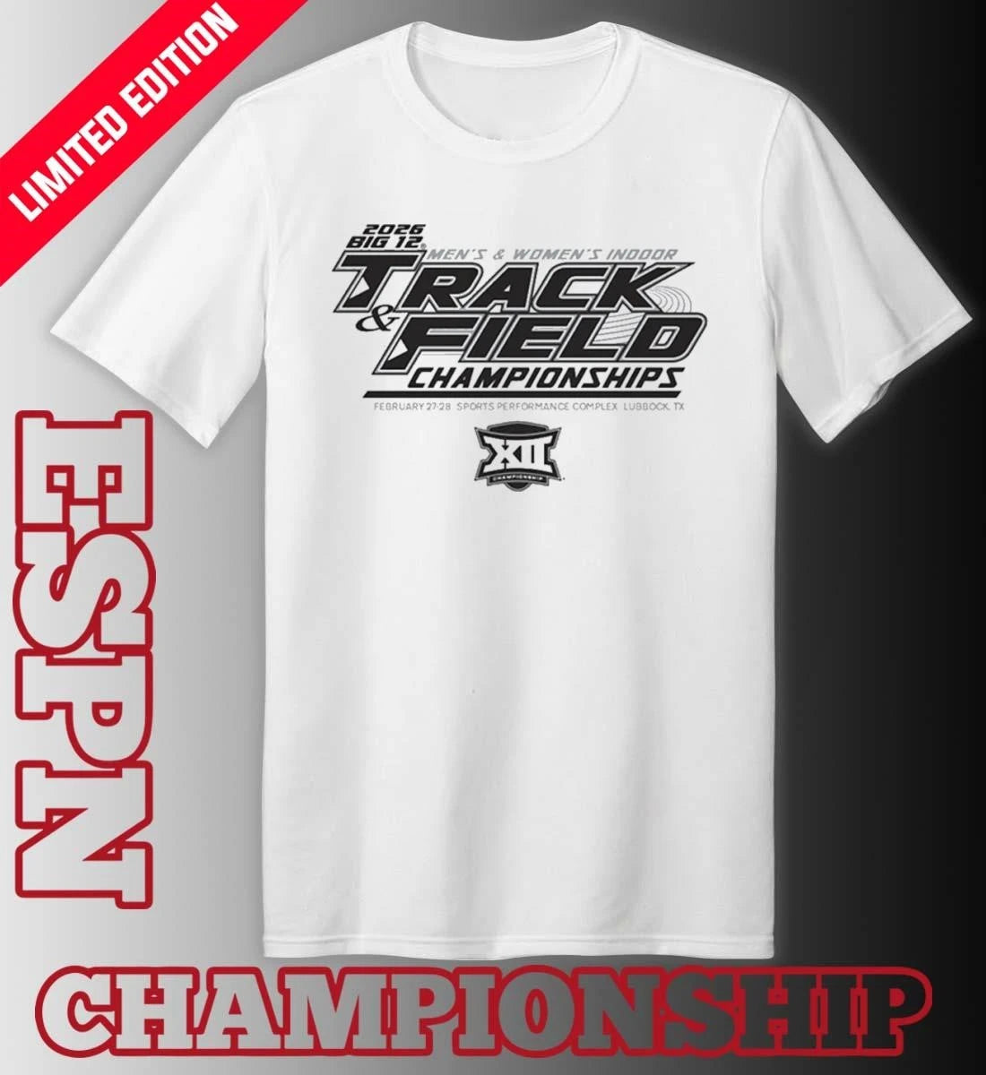 Official Big 12 2026 Men’s And Women’s Indoor Track &amp; Field Championships shirt
