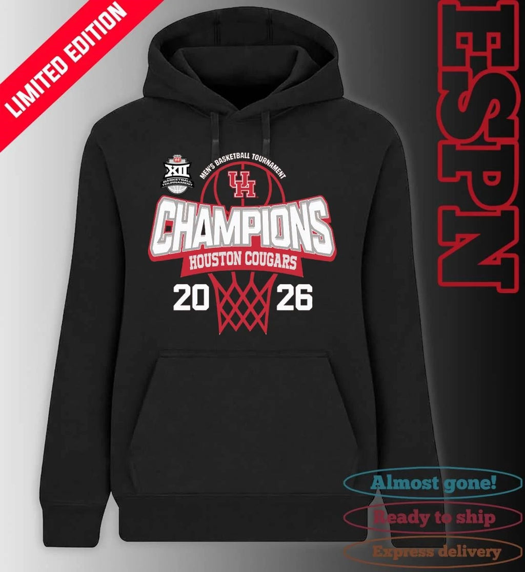 Official Big 12 Conference Men’s Basketball Tournament 2026 Champions Houston Cougars T-Shirt