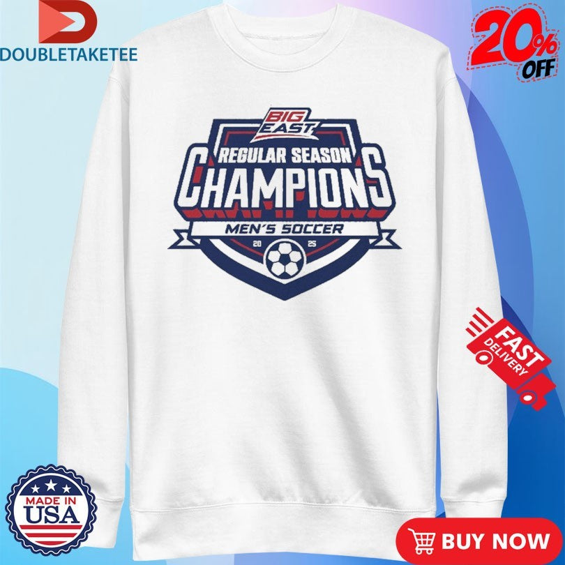 Official Big East 2025 Regular Season Champions Men’s Soccer Logo Shirts
