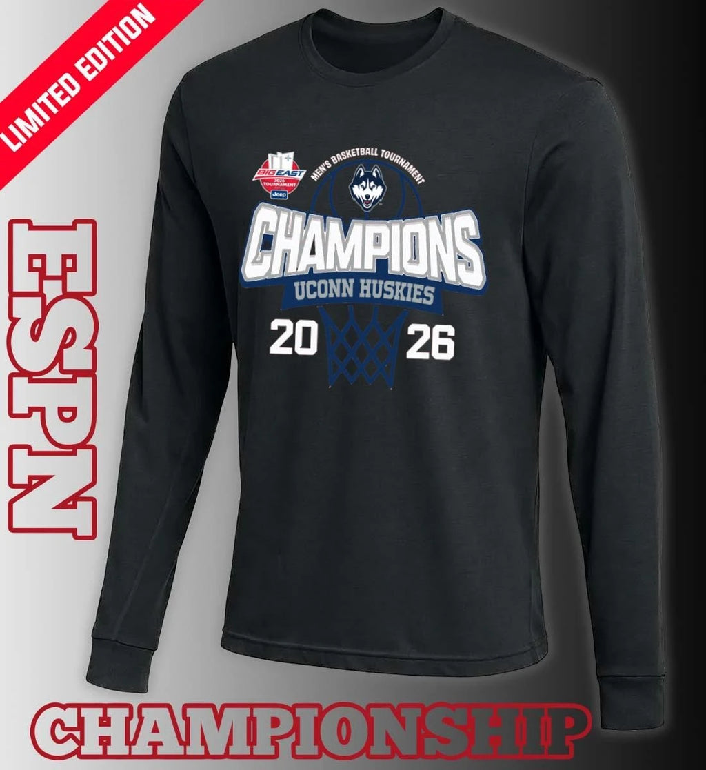 Official Big East Men’s Basketball Tournament 2026 Champions Uconn Huskies T-Shirt