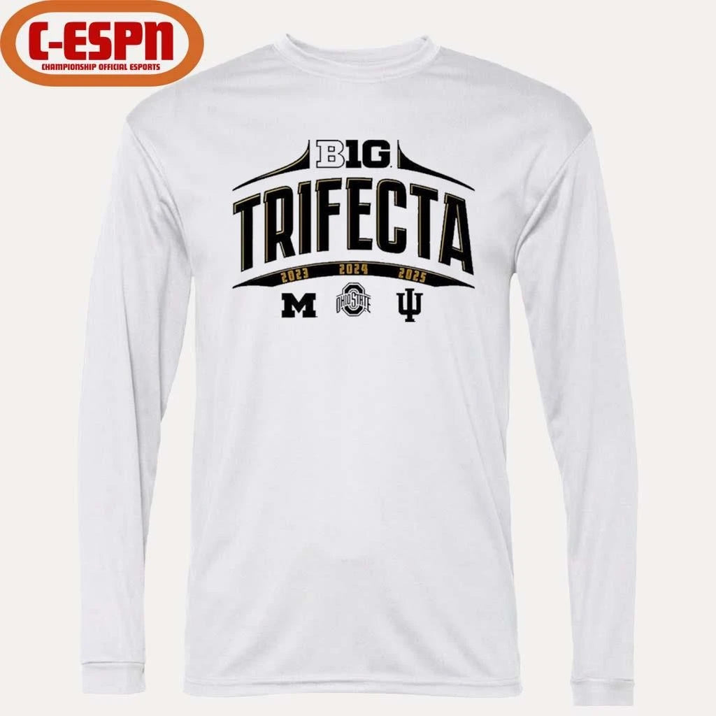 Official Big Ten Trifecta 2023, 2024, 2025 Shirt