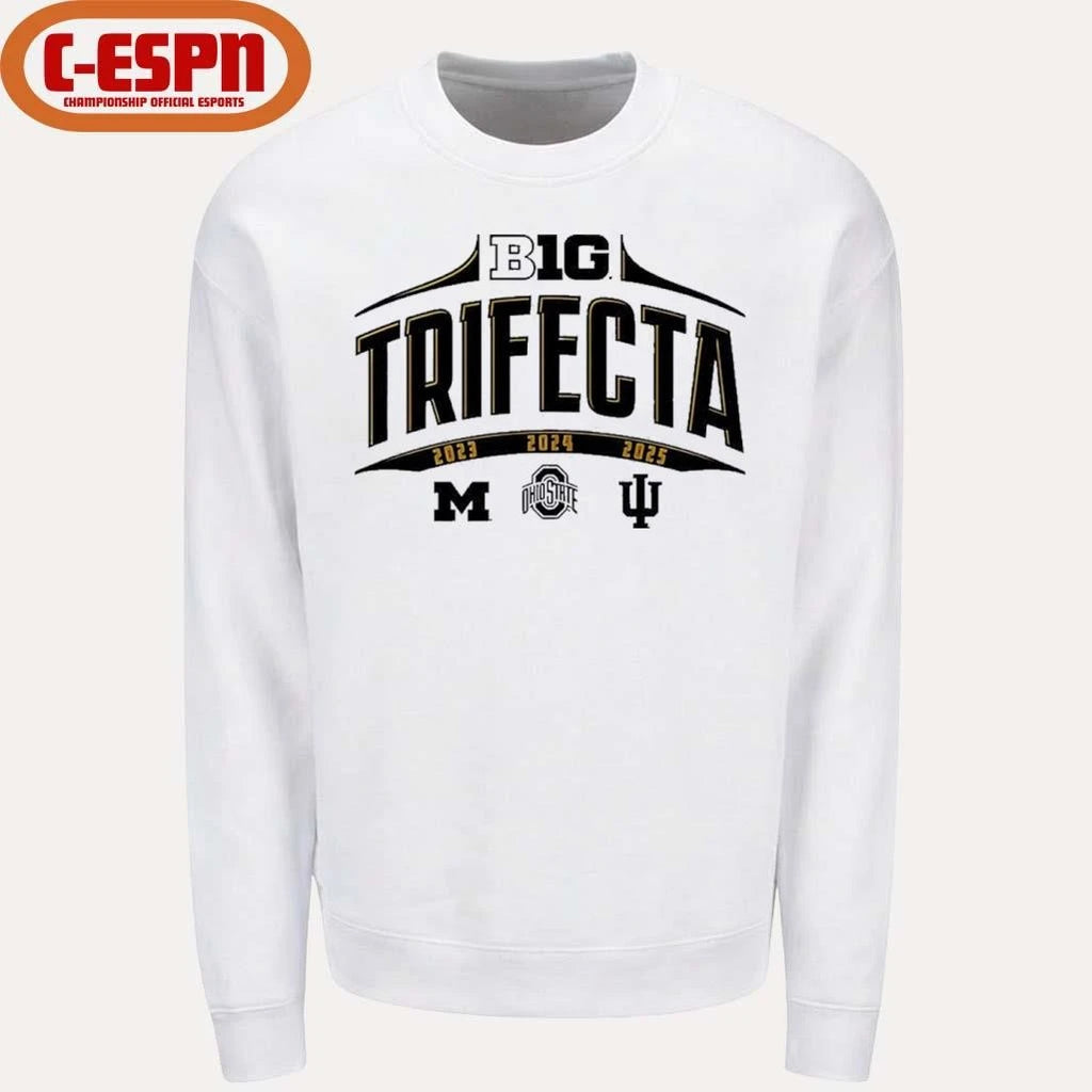 Official Big Ten Trifecta 2023, 2024, 2025 Shirt