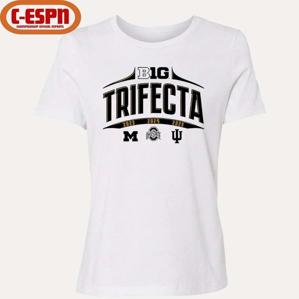 Official Big Ten Trifecta 2023, 2024, 2025 Shirt