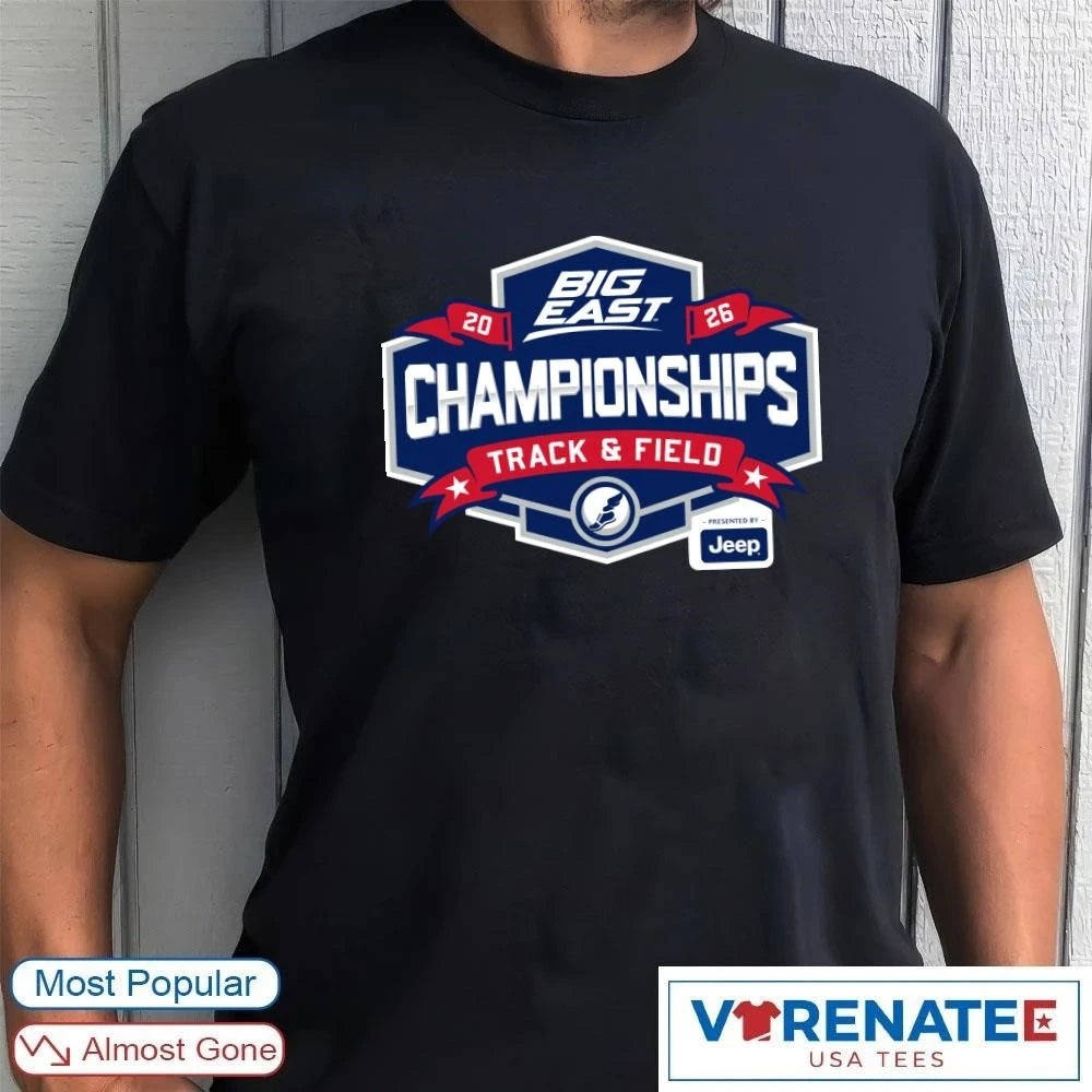 Official Bigeast Championships 2026 Indoor Track and Field Magnet T-Shirt For Fans