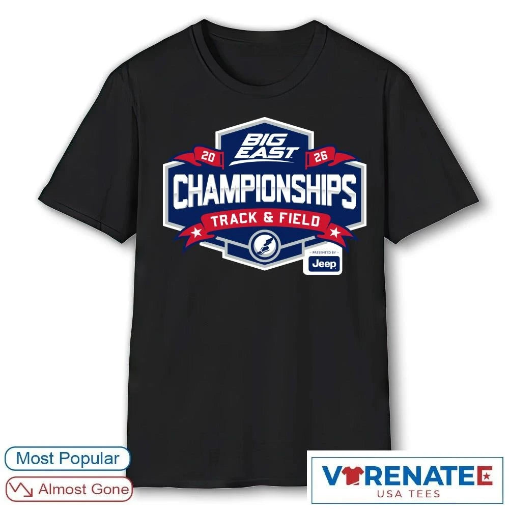 Official Bigeast Championships 2026 Indoor Track and Field Magnet T-Shirt For Fans