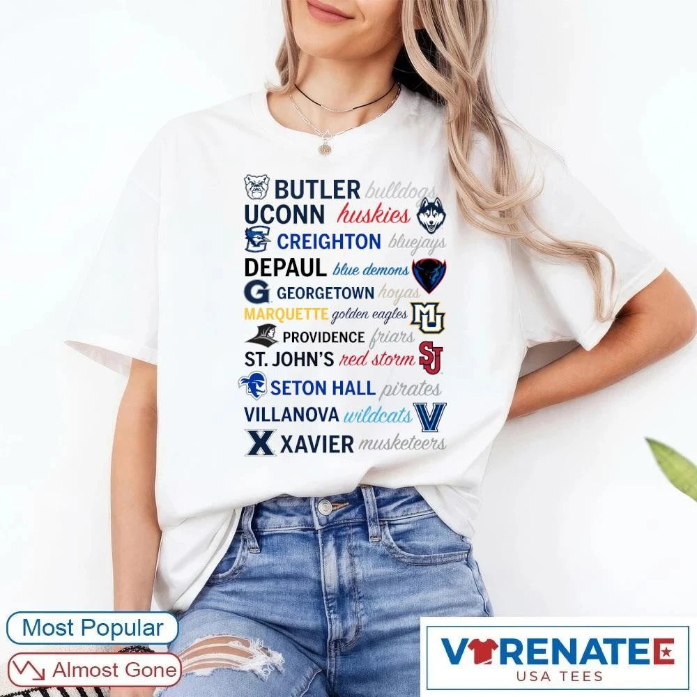 Official Bigeast Conference Champions Butler Uconn Creighton 2026 T-Shirt For Fans