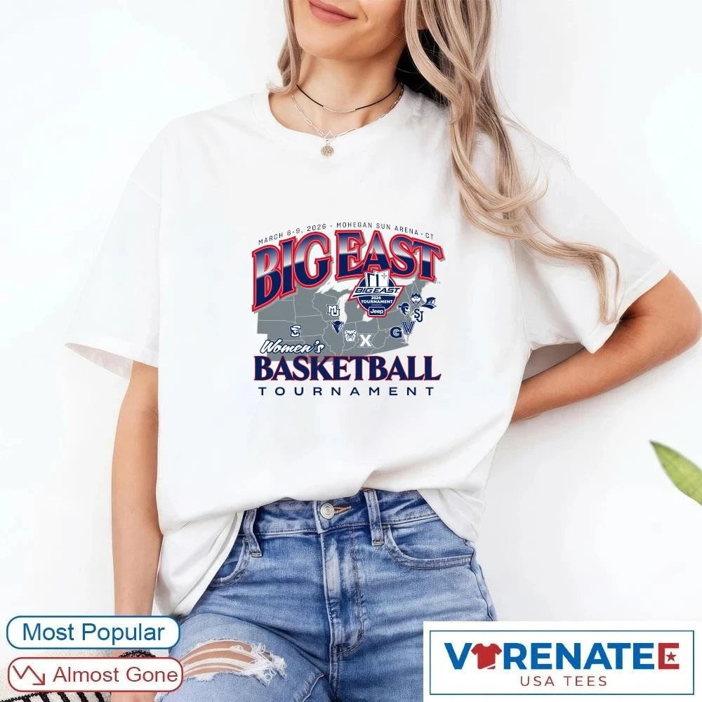 Official Bigeast Women’s Basketball Tournament March 6-9,2026 Mohegan Sun Arena CT T-Shirt For Fans
