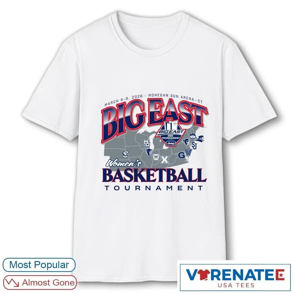 Official Bigeast Women’s Basketball Tournament March 6-9,2026 Mohegan Sun Arena CT T-Shirt For Fans