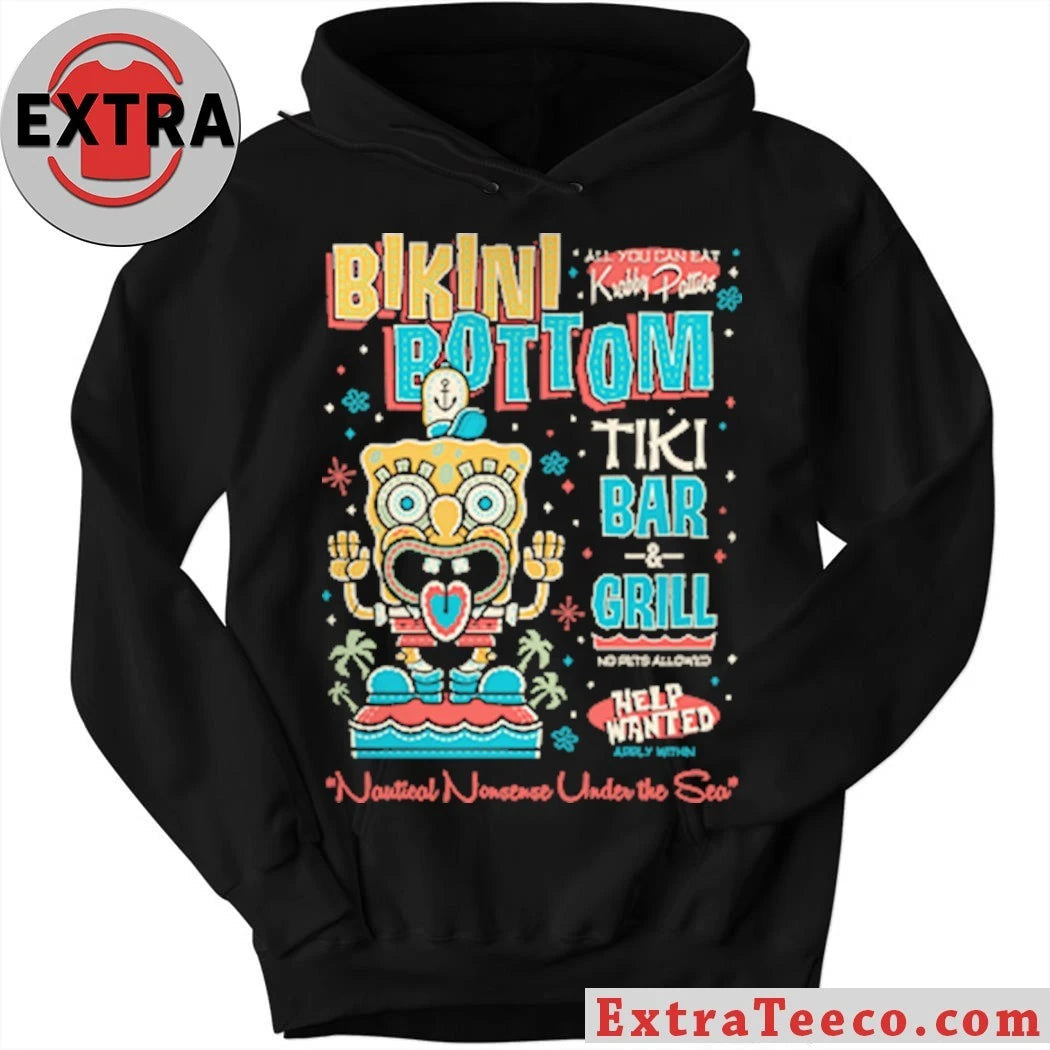 Official Bikini Bottom Tiki Bar And Girl Nautical Nonsense Under The Sea T-Shirt
