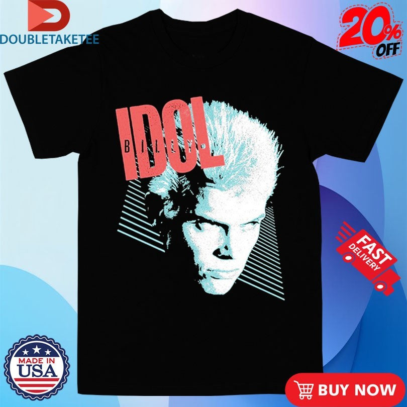 Official Billy Idol Face Stripes Shirts