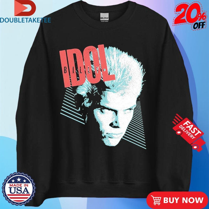 Official Billy Idol Face Stripes Shirts