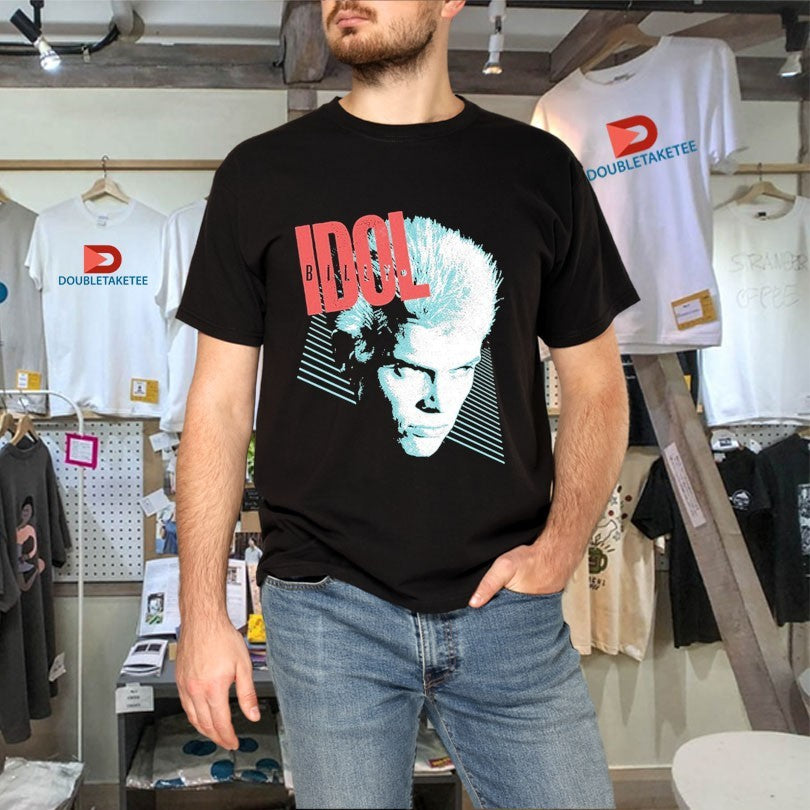 Official Billy Idol Face Stripes Shirts