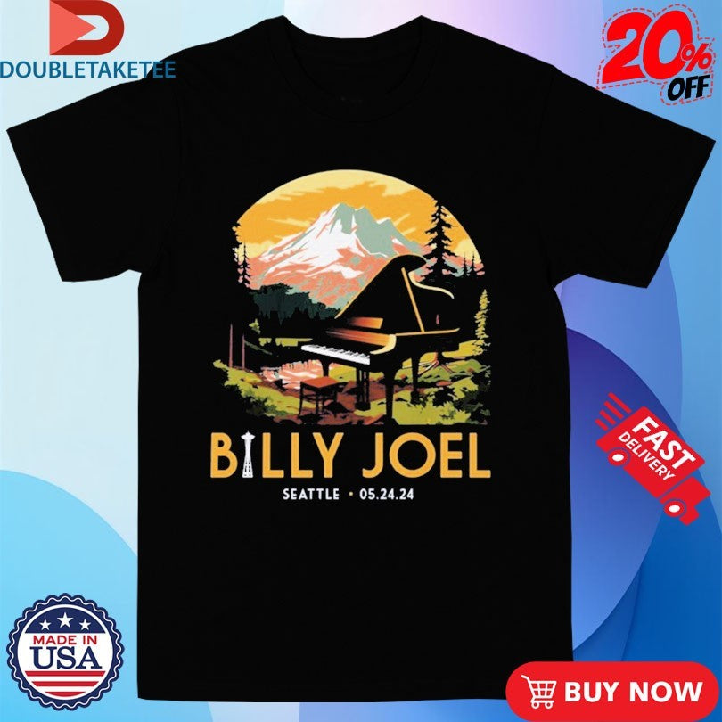 Official Billy Joel Seattle, WA 5-24-2024 Event Piano Mountain Shirts