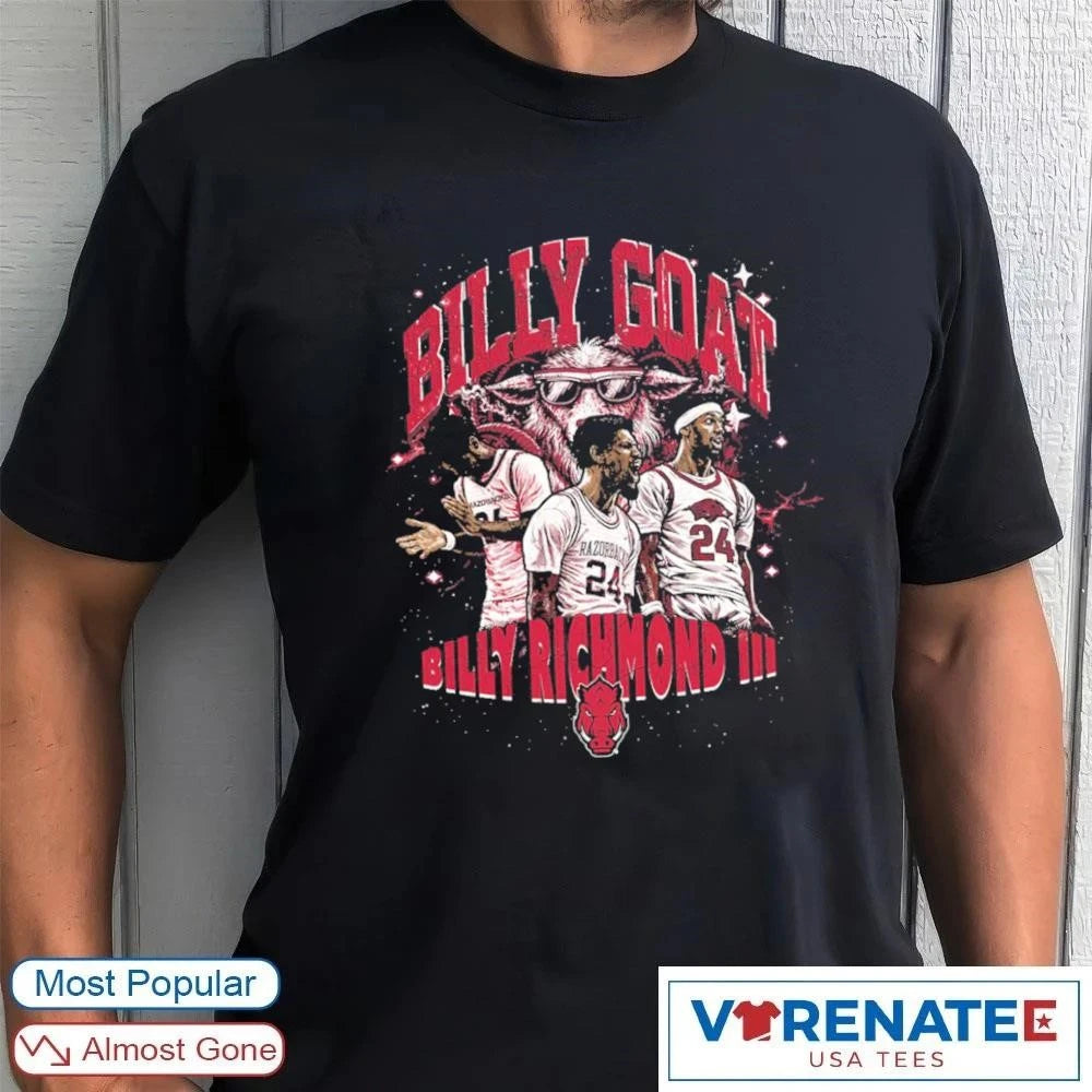 Official Billy Richmond III Arkansas Razorbacks Men’s Basketball Retro 90s T-Shirt