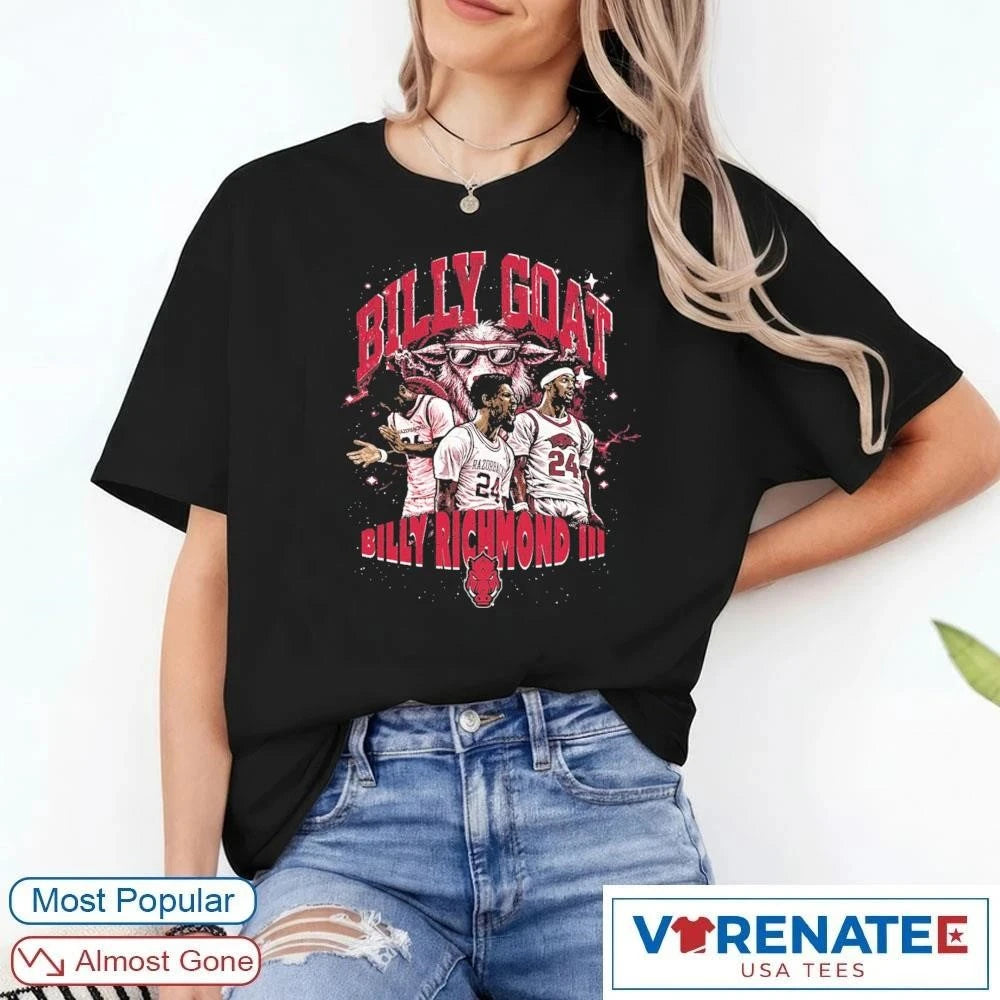 Official Billy Richmond III Arkansas Razorbacks Men’s Basketball Retro 90s T-Shirt