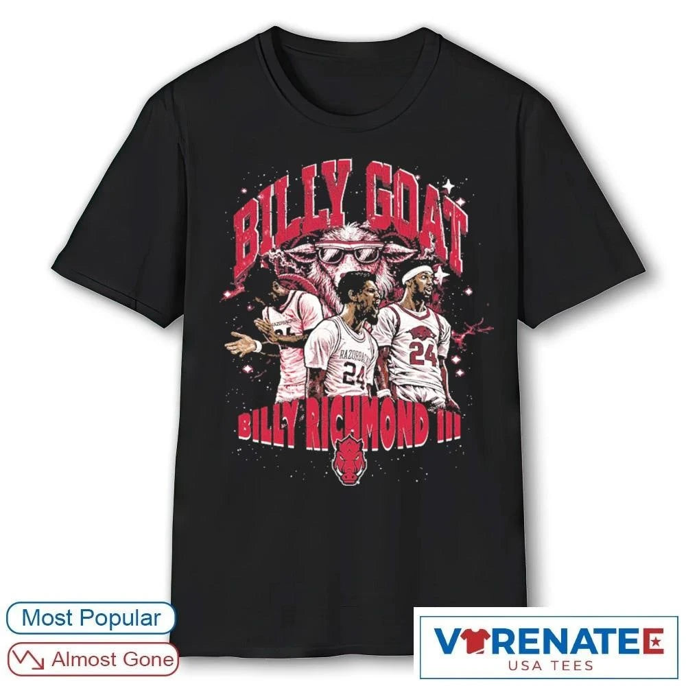 Official Billy Richmond III Arkansas Razorbacks Men’s Basketball Retro 90s T-Shirt