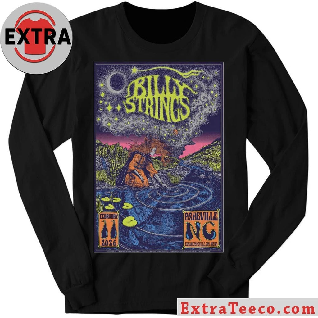 Official Billy Strings 02 11 2026 ExploreAsheville.com Arena Asheville, NC Poster T-Shirt