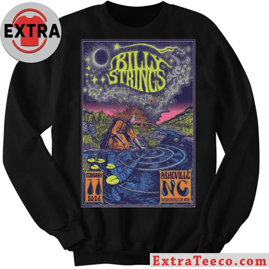 Official Billy Strings 02 11 2026 ExploreAsheville.com Arena Asheville, NC Poster T-Shirt
