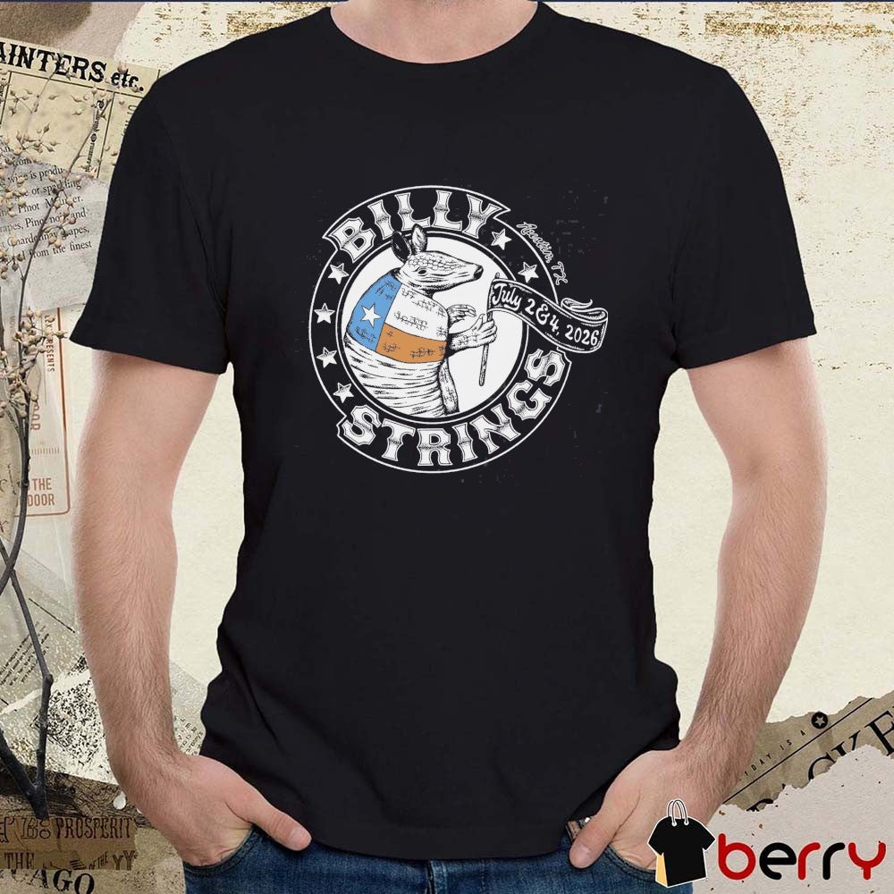 Billy Strings Armadillo with Dates July 2 – 4 2026 Austin Texas t-shirt