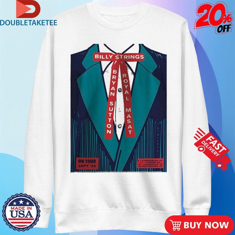 Official Billy Strings At Owensboro Boone Nashville And Chattanooga In Kentucky North Carolina And Tennessee On September 2025 Tour Shirts