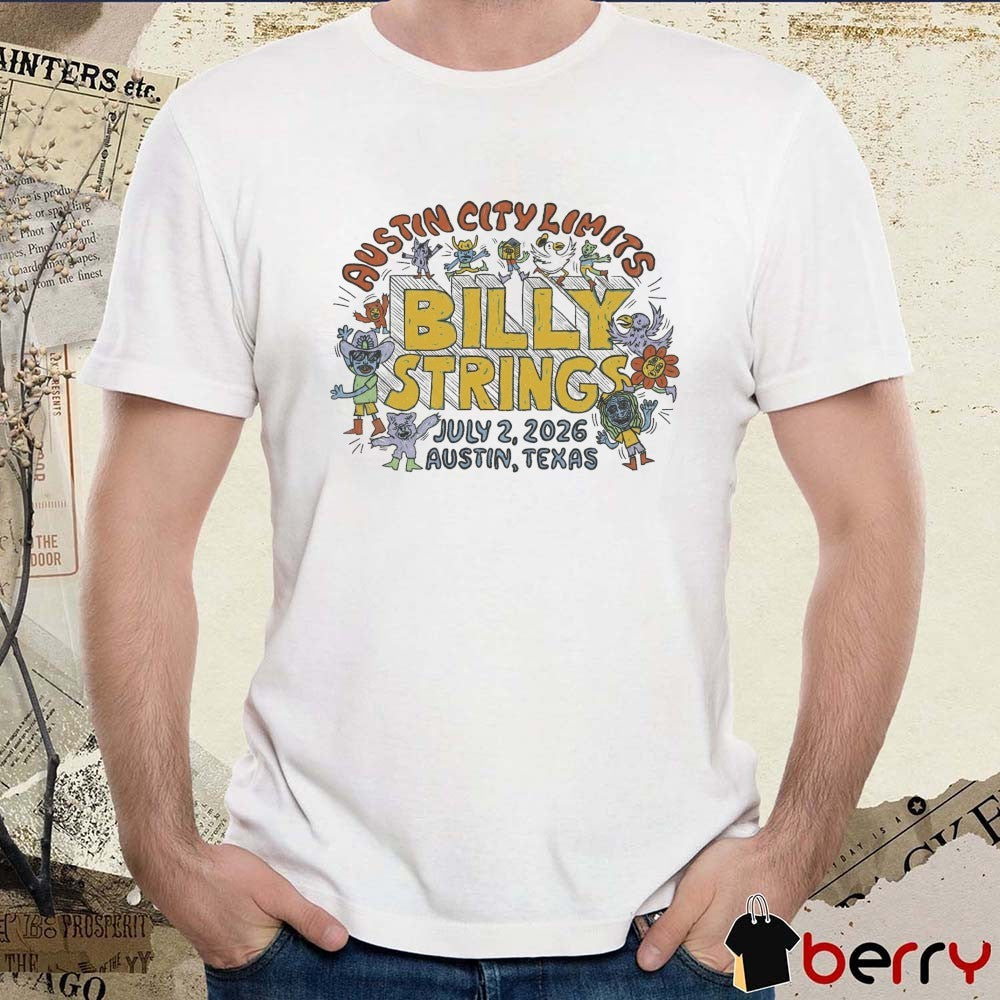 Billy Strings Austin City Limits Characters July 2 2026 Austin Texas t-shirt