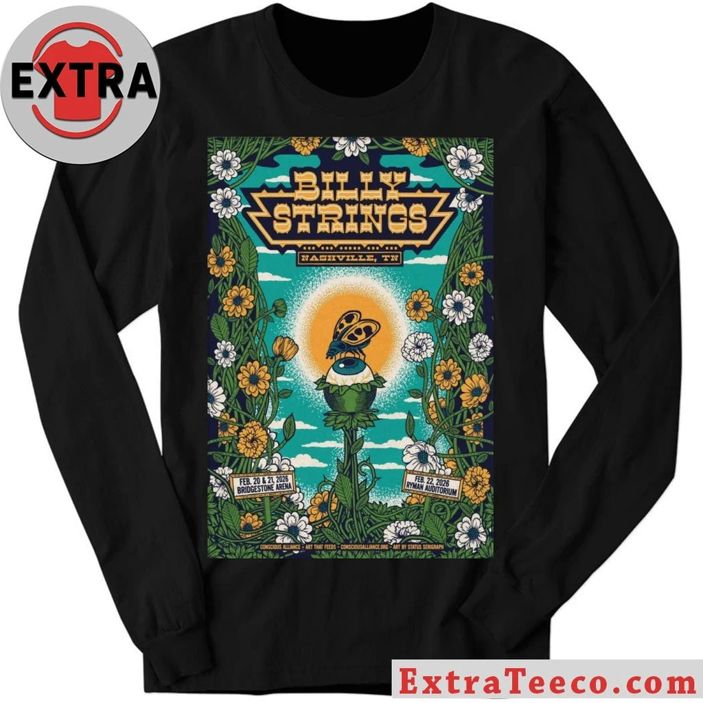 Official Billy Strings Feb 20-21 2026 Nashville TN Poster Shirt