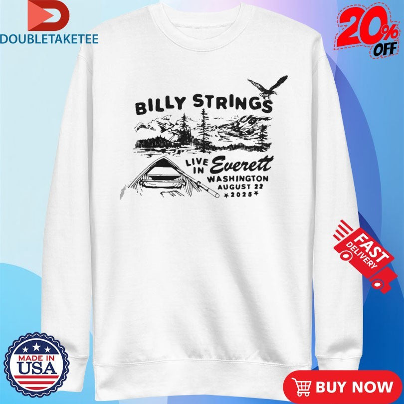 Official Billy Strings Live In Everett Washington August 22 2025 Bird Mountain Shirts