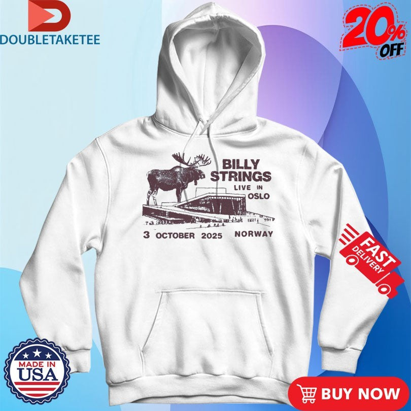 Official Billy Strings Live In Oslo, Norway 3 October 2025 Tour Deer Shirts