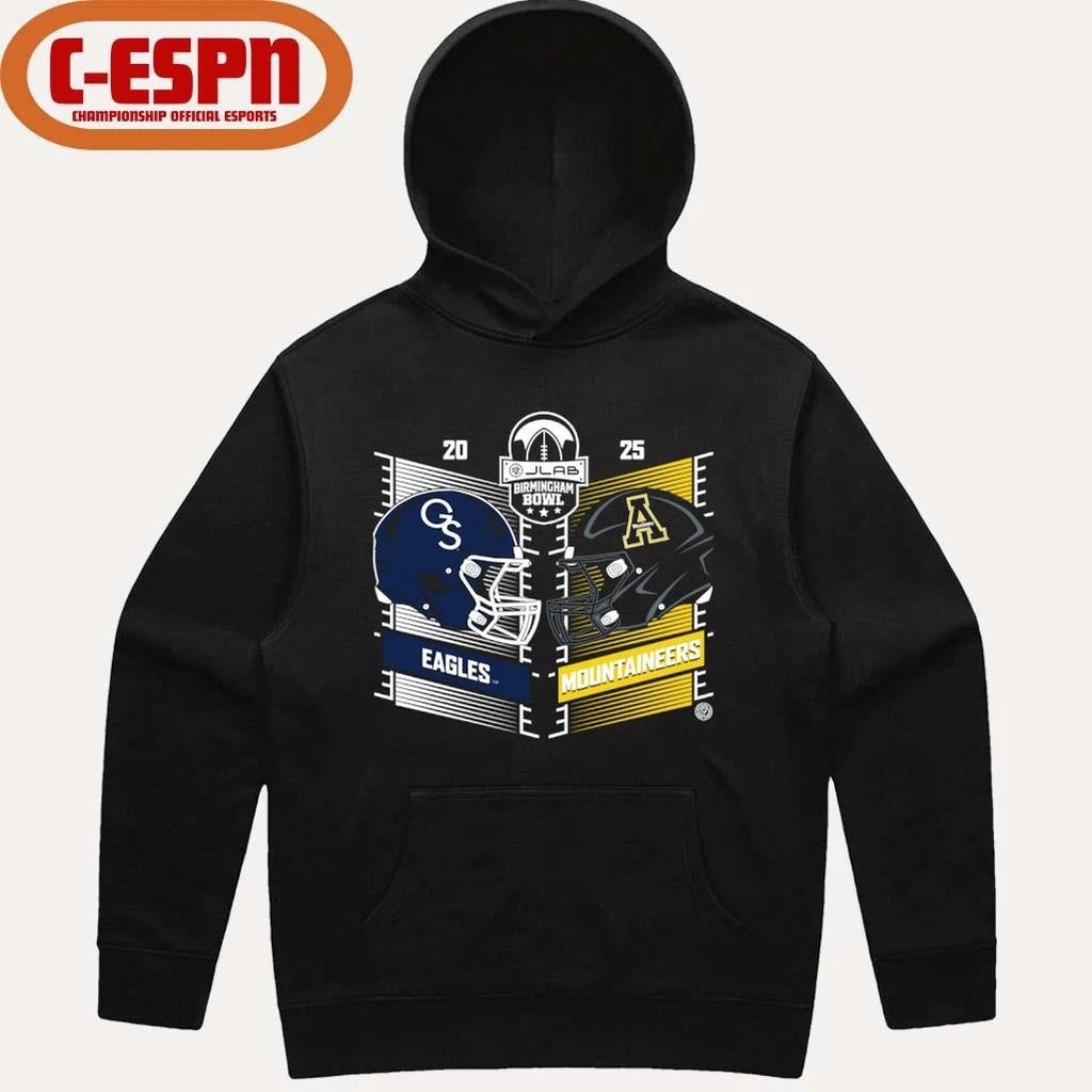 Official Birmingham Bowl Head To Head Georgia Southern Vs. Appalachian State Shirt