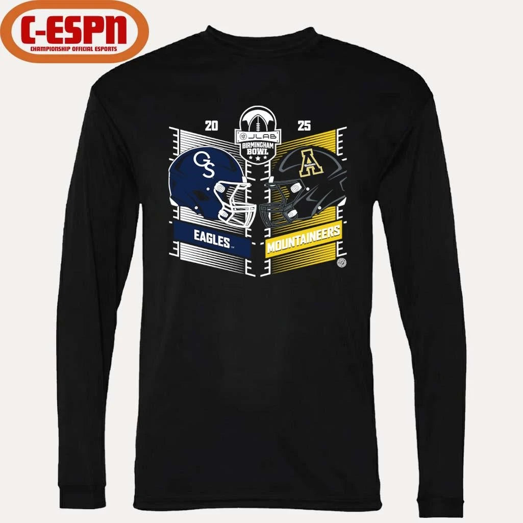 Official Birmingham Bowl Head To Head Georgia Southern Vs. Appalachian State Shirt