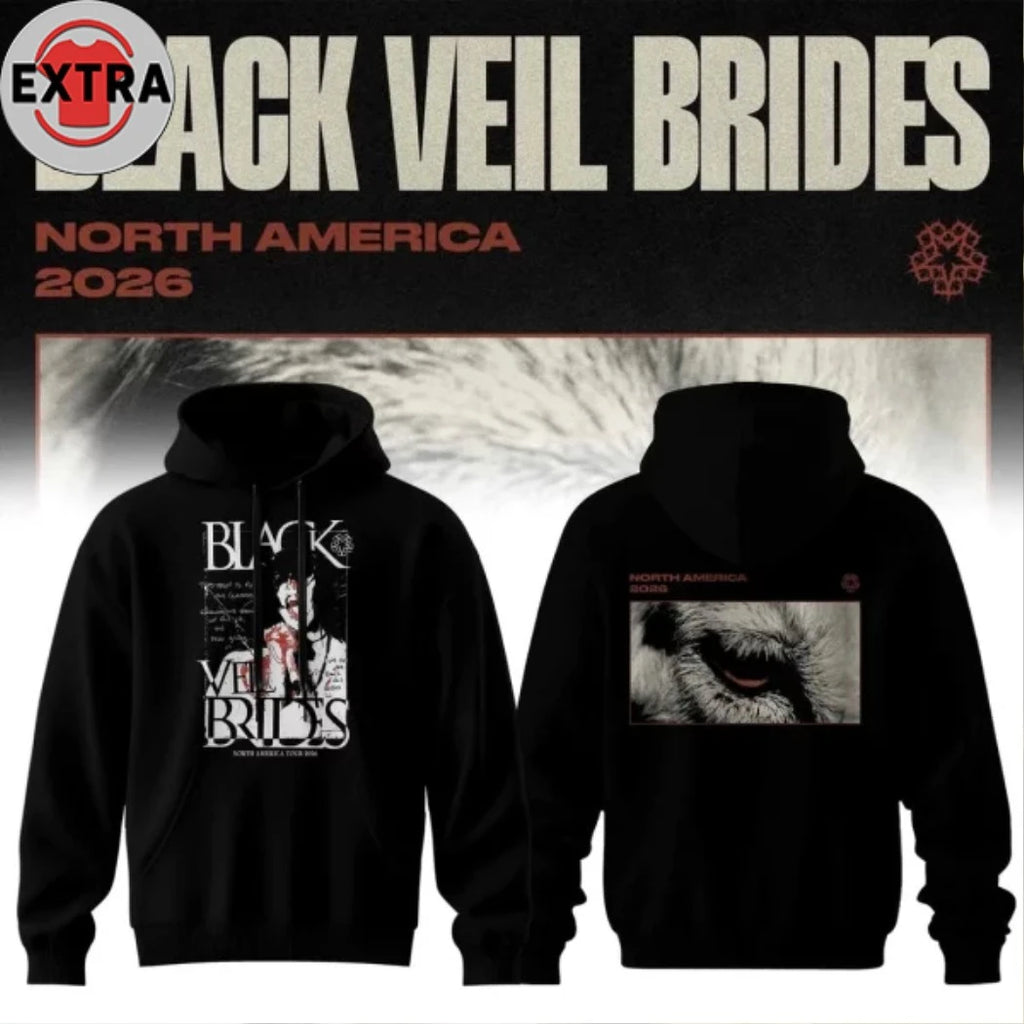 Official Black Veil Brides 2026 Tour Merch Edition Black Hoodie T-Shirt