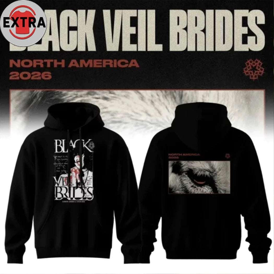 Official Black Veil Brides 2026 Tour Merch Edition Black Hoodie T-Shirt