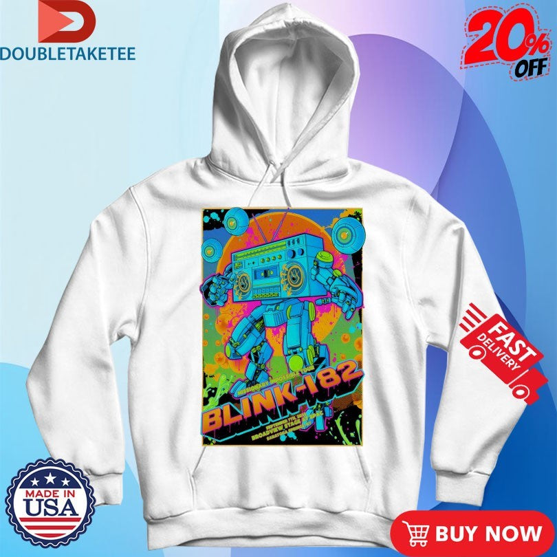 Official Blink 182 Broadview Stage at SPAC Saratoga Springs NY Sept 7 2025 Radio Robot Shirts