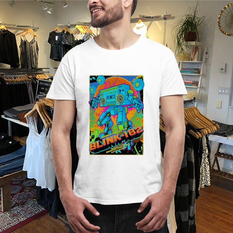 Official Blink 182 Broadview Stage at SPAC Saratoga Springs NY Sept 7 2025 Radio Robot Shirts