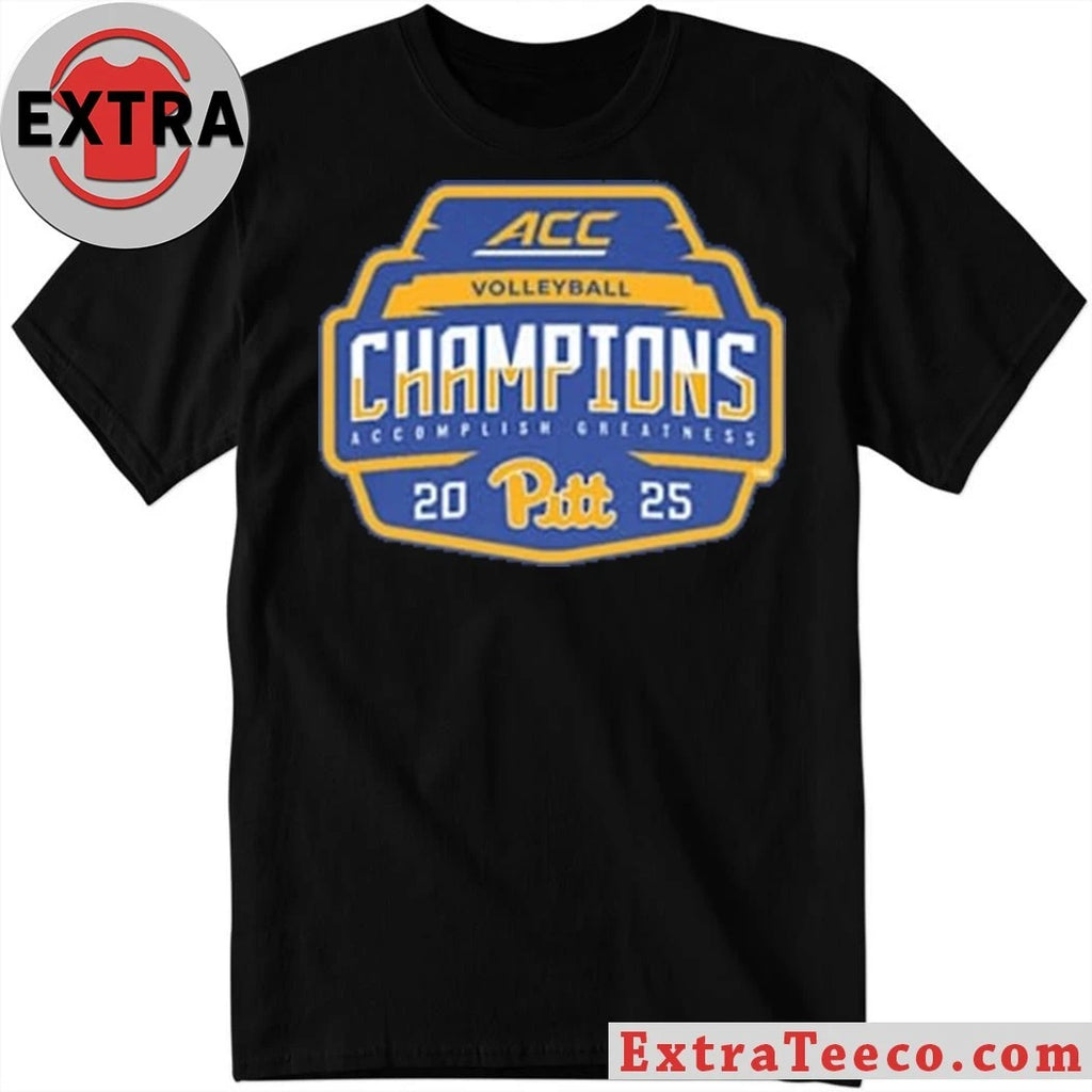 Official Blue 84 Pitt Panthers Blue 2025 ACC Volleyball Champions Shirt