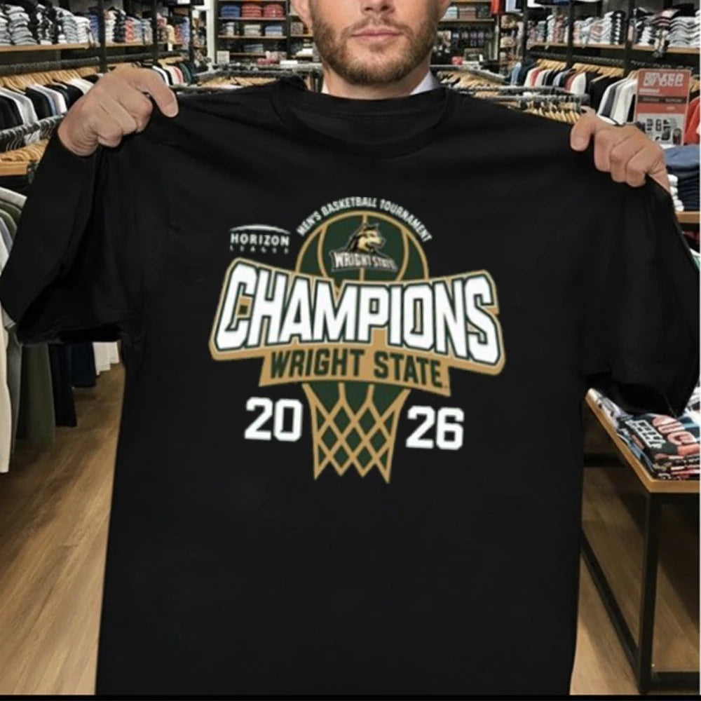 Official Blue 84 Wright State Raiders Green 2026 Horizon League Men’s Basketball Tournament Champions Shirt