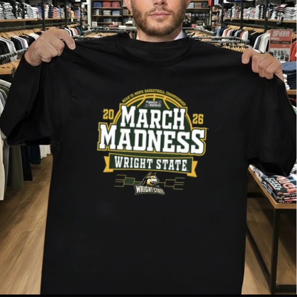 Official Blue 84 Wright State Raiders Green 2026 Men’s Basketball March Madness Bound Shirt