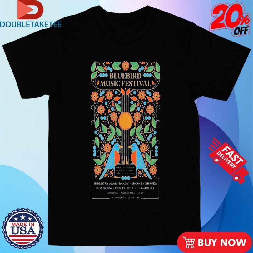 Official Bluebird Music Festival Boulder, CO Poster Apr 18 2026 Shirts