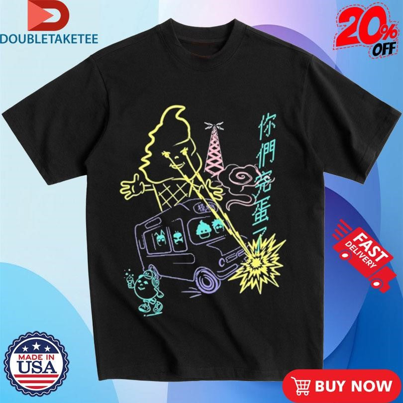 Official Blur The Magic Whip Anniversary Ice Cream Van T-shirts