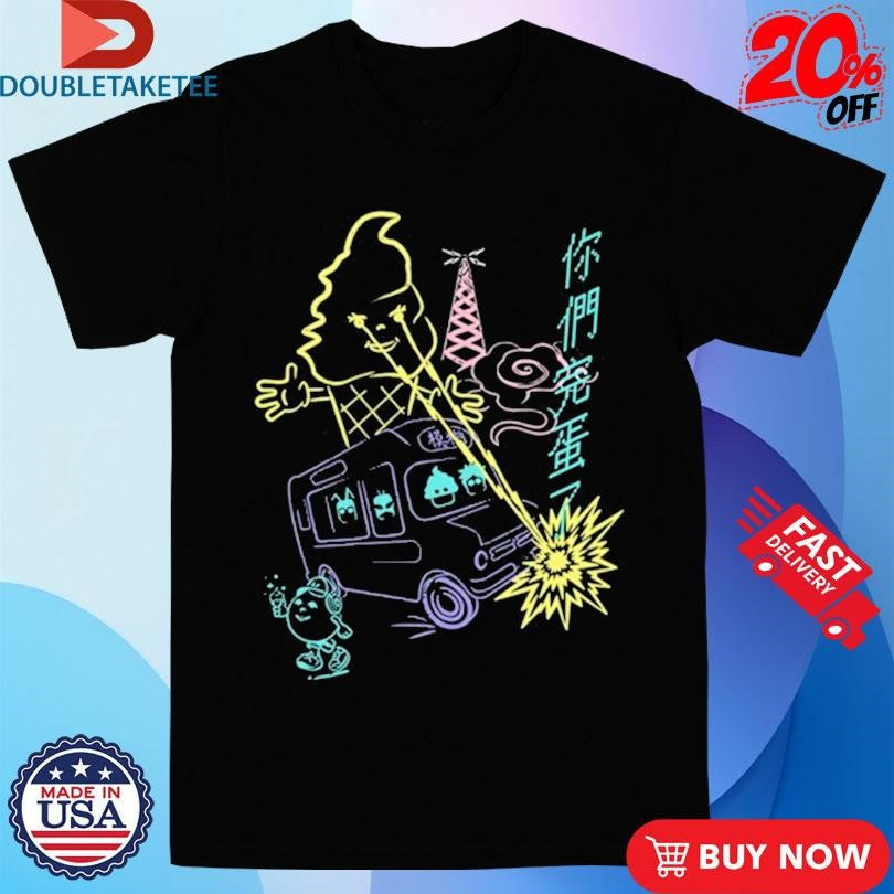 Official Blur The Magic Whip Anniversary Ice Cream Van T-shirts