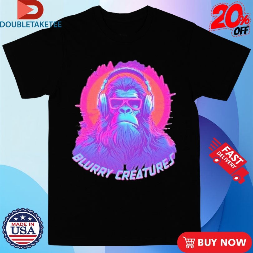Official Blurry Creatures Bigfoot Headphones Shirts