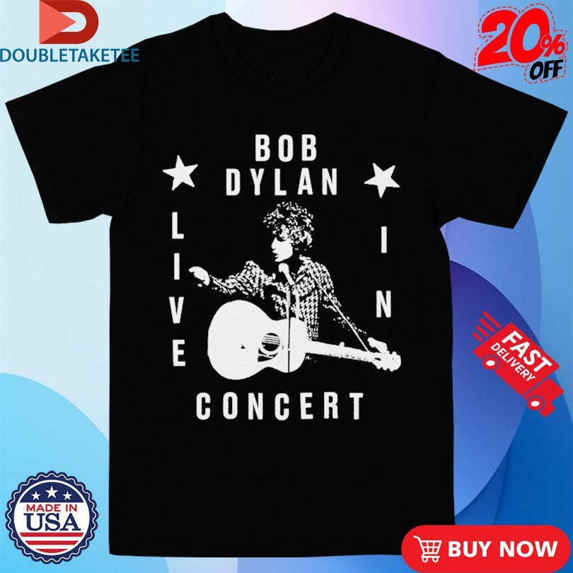 Official Bob Dylan Live In Concert Guitar Shirts