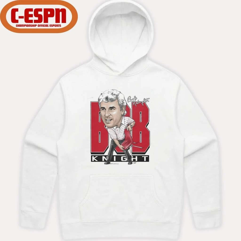 Official Bob Knight Chair Throw Caricature T-Shirt