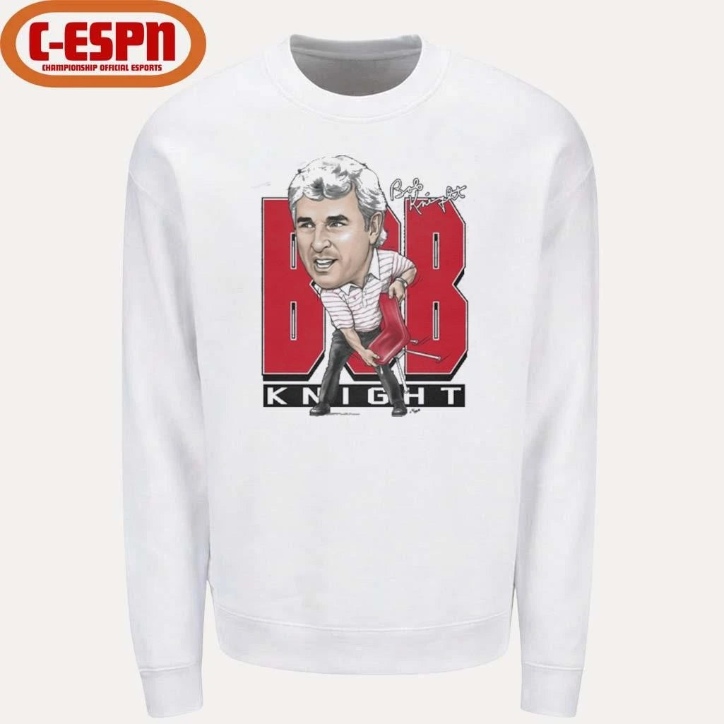 Official Bob Knight Chair Throw Caricature T-Shirt