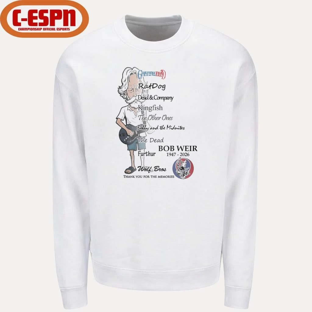 Official Bobby Weir 1947-2026 Grateful Dead Wolf Bros Shirt