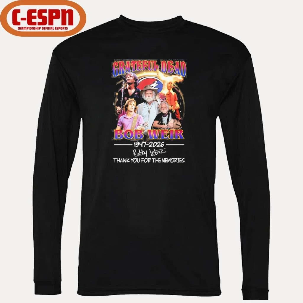 Official Bobby Weir Grateful Dead 1947-2026 Thank You For The Memories Shirt
