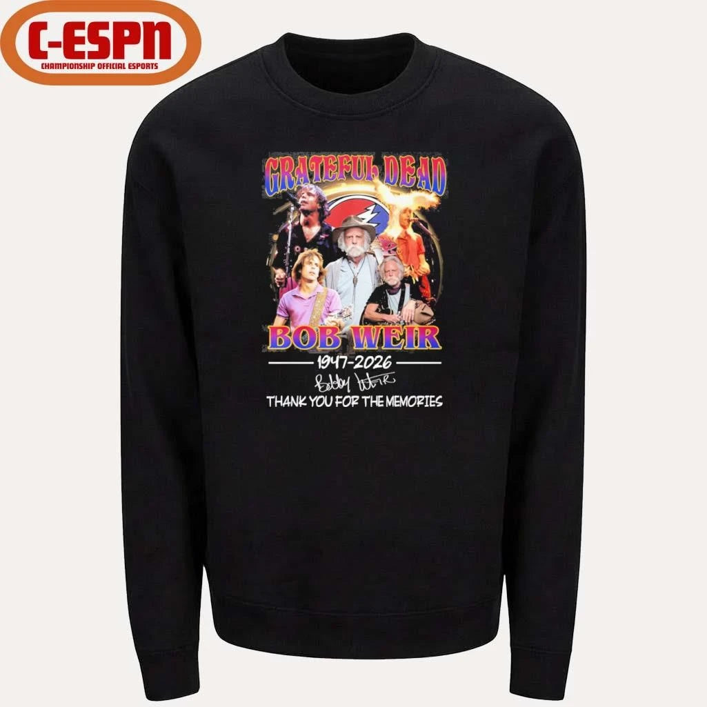 Official Bobby Weir Grateful Dead 1947-2026 Thank You For The Memories Shirt