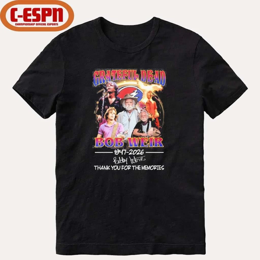 Official Bobby Weir Grateful Dead 1947-2026 Thank You For The Memories Shirt
