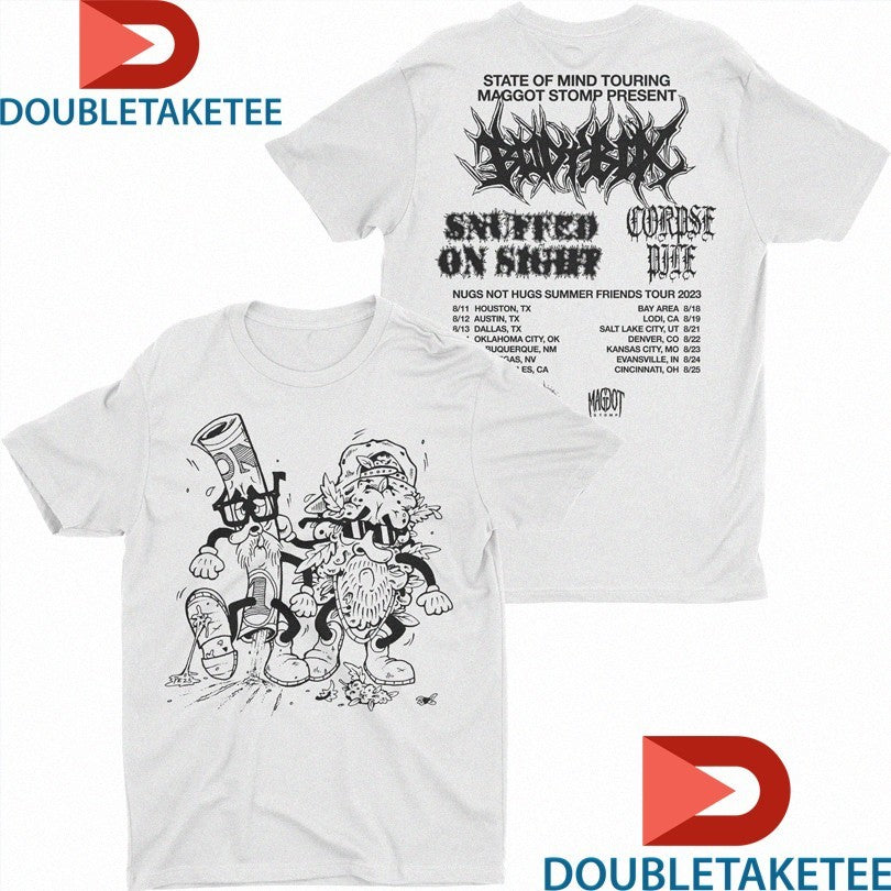 Official Bodybox Snuffed On Sight Corpse Pile Nugs Not Hugs Tour 2023 Shirts